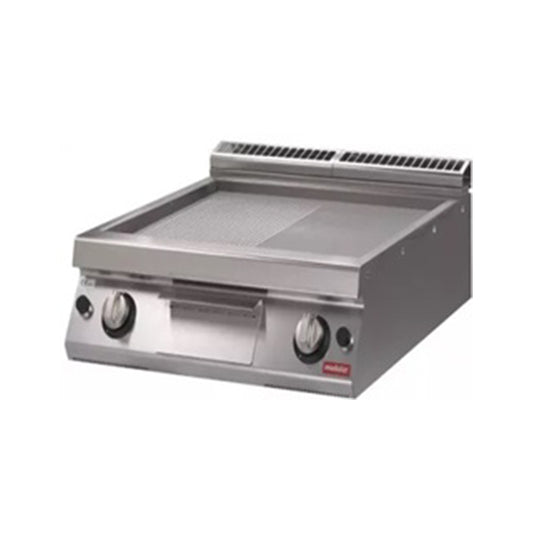 Modular  PK7080FTRGST Griddle Gas 2/3 Smooth 1/3 Grooved, 80x73x25 cm