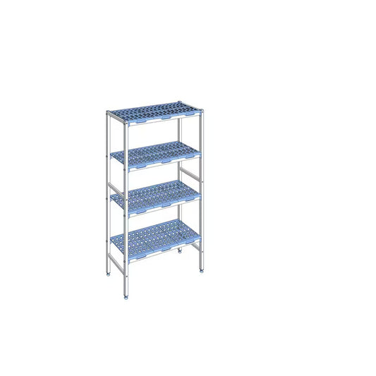 Tournus PLB0992 4-Tier Epoxy Shelving Unit, 99.2x40x175 cm