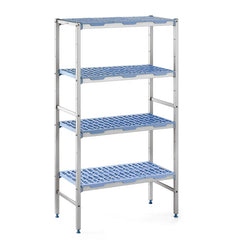 Tournus PLE1494 4-Tier Epoxy Shelving Unit, 149.4x50x175 cm