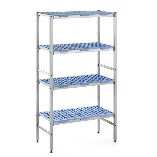 Tournus PLE1494 4-Tier Epoxy Shelving Unit, 149.4x50x175 cm