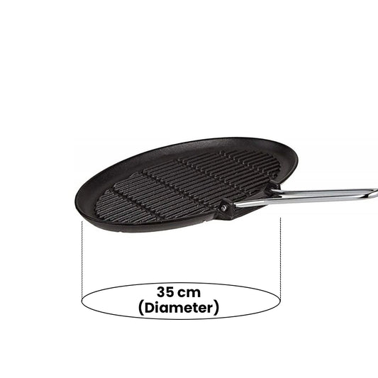 PRESTIGE PR15864 CAST IRON CHARGRILLER 35 cm - OVAL SHAPE