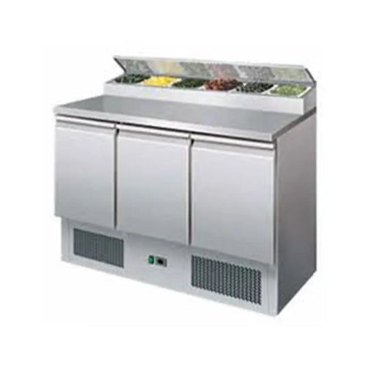 Symbol PS300 Stainless Steel Saladette with Three Door, 136.5x70x98cm
