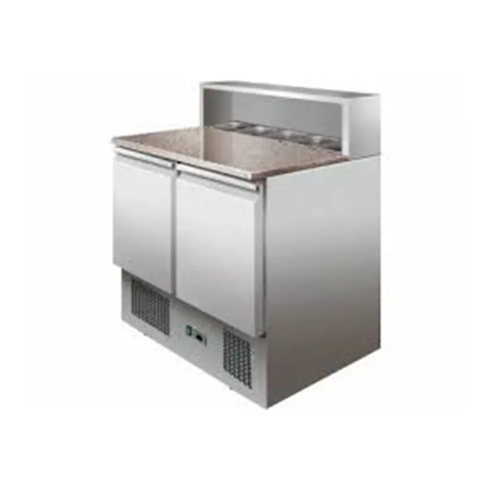 Symbol PS900 Stainless Steel Saladette with Topping Granite Two Door, 90x70x85cm