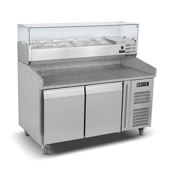 Symbol PZ2600TN/380 Stainless Steel Pizza Table with Topping Granite Top 150cm