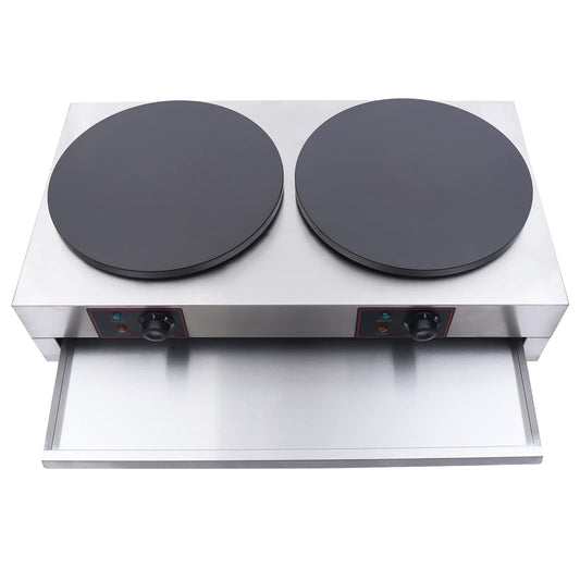 Primo DE-2 Electric Double Crepe Maker 6000W, 86x48.5x24 cm