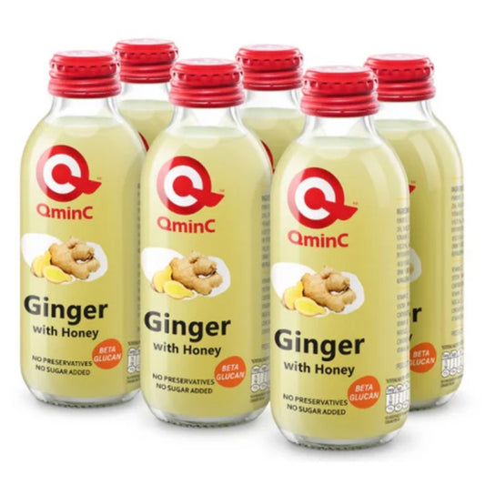 QminC Ginger With Honey Juice, 150ml, Pack of 24pcs