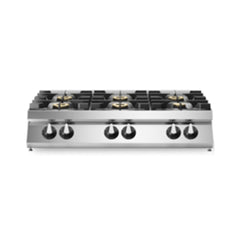 Modular R70/120PCG/T Top Gas Range Pressed Worktop, 6 Burners, 120x73x28 cm