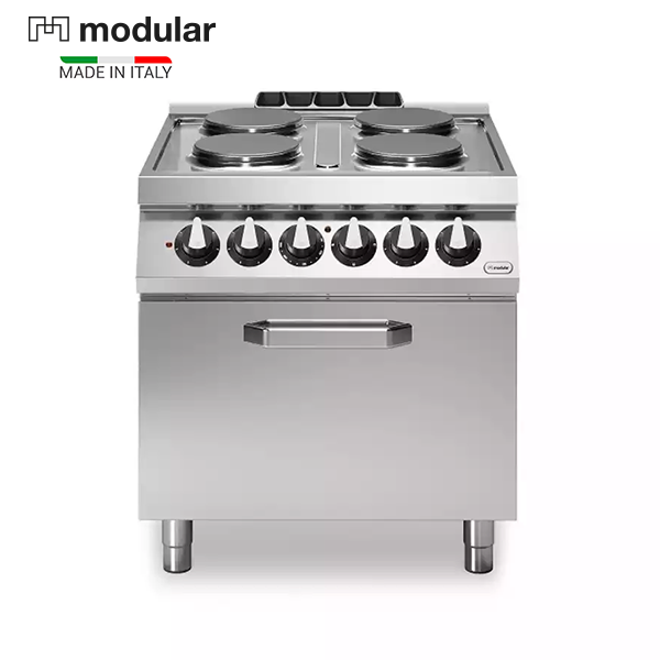 Modular R70/80CFE Electric Cooker, 4 Round Plates, 16.4 kW, 80 x 73 x 87 cm