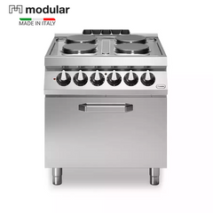 Modular R70/80CFE Electric Cooker, 4 Round Plates, 16.4 kW, 80 x 73 x 87 cm
