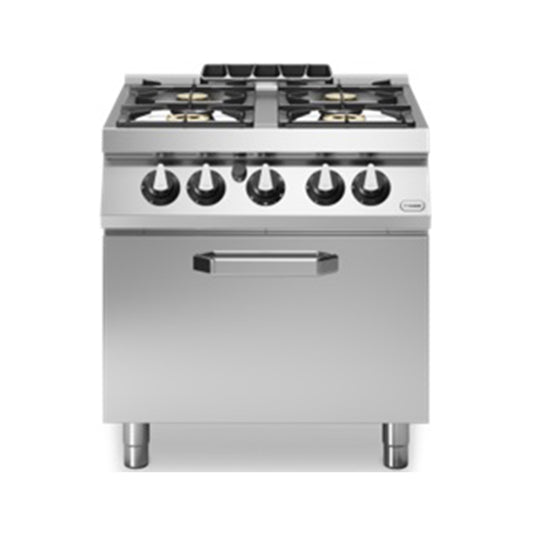 Modular R70/80CFG Gas Oven 4 Burners Gas Range Pressed Worktop, 80x73x87 cm