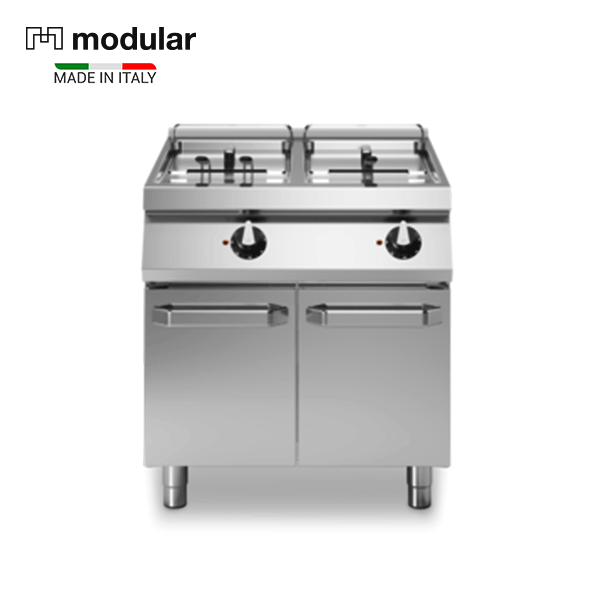 Modular R70/80FRER/2V13/P Electric Double Fryer on Cabinet, 13 + 13 Liters, 24 kW, 80 x 73 x 87 cm