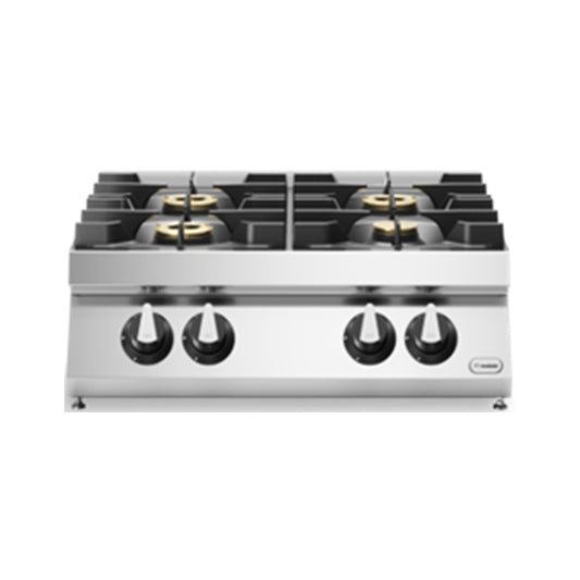 Modular R70/80PCG/T/ Top Gas Range Pressed Worktop, 4 Burners, 80x73x28 cm