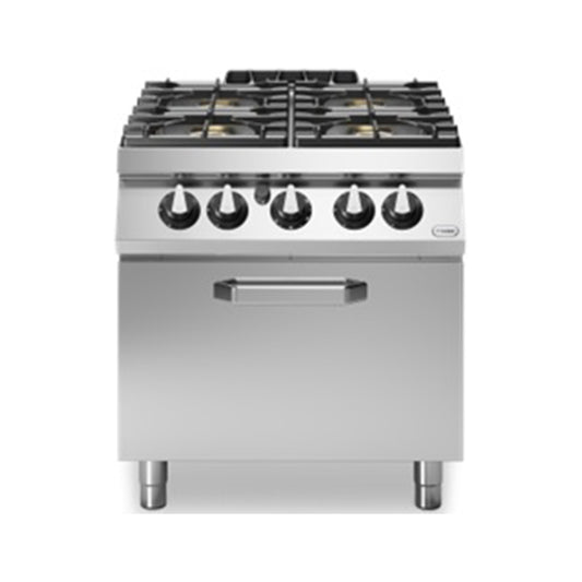 Modular R90/80CFG Maxi Gas Oven, 4 Burners, Gas Range Pressed Worktop, 80x90x87 cm