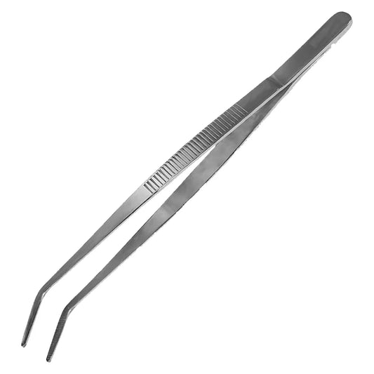 Kitchen Master RBS017 12" Chef Tweezer Bent, Stainless Steel, 30cm