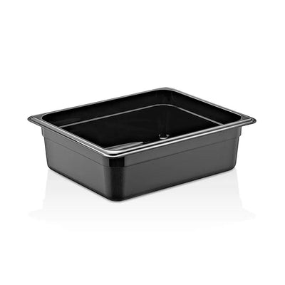 Rubber Plas Tech Black Polycarbonate GN 1/2 Container 10 cm deep - HorecaStore