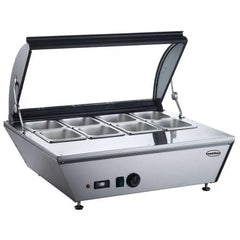 Primo RTR-67L Table Top Hot Display Warmer, 8x 1/6 GN Pan Capacity, 67L