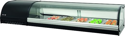 PRIMO RTS-62L Sushi Showcase with LED Light, 6x1/3 Pans
