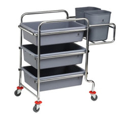 Royality RYG.CT14 Clearence Trolley with 3 Trays and 2 Bins, 87x44x86 cm