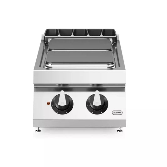 Modular R70/40PCEQ/T Electric Cooking Range, 2 Square Plates, 5.2 kW, 40 x 73 x 28 cm