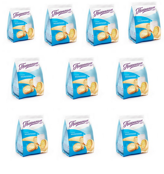 Pshenitsyn 4620006297011 Rusks Milky Luxe 200g, Pack of 10/Box