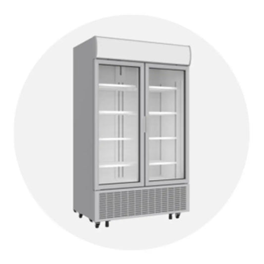 Klimasan S1300SC TD Beverage Cooler Hinged Double Door, 120x73.6x200.9cm