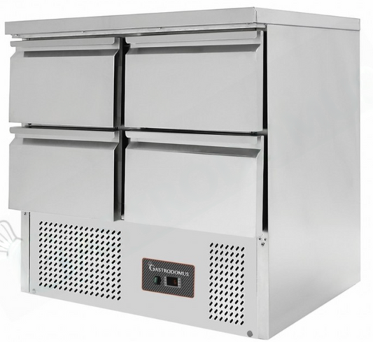 Gastrodomus SA9014D 4 Drawers Work Top Chiller, 282 Liters