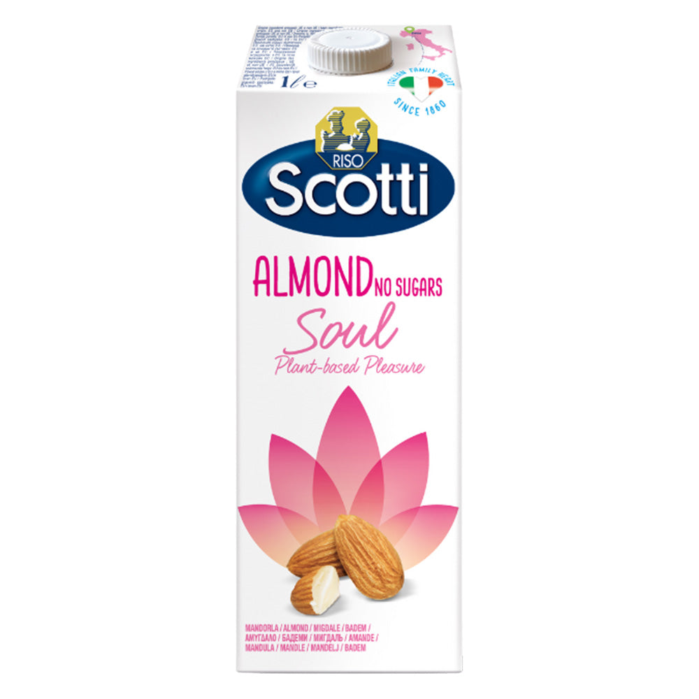 Scotti  Almond Milk No Added Sugars 1ltr, Pack of 10 Pcs