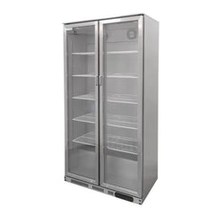 THS SOFBC-UP2 SS Upright 2 Doors Commercial Bottle Cooler, Stainless Steel, 528 Litres Net Capacity, 1 Year Warranty