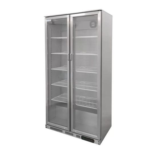 THS SOFBC-UP2 SS Upright 2 Doors Commercial Bottle Cooler, Stainless Steel, 528 Litres Net Capacity, 1 Year Warranty
