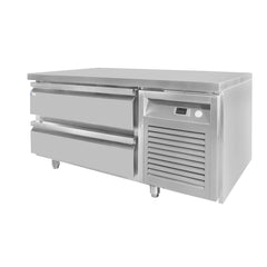 THS SOFL-120 Commercial Table Top Low Boy 2 Drawers Chiller, Stainless Steel, 120 Litres Net Capacity, 1 Year Warranty