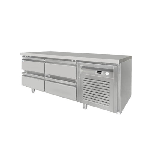 THS SOFL-142 Commercial Table Top Low Boy 4 Drawers Chiller, Stainless Steel, 360 Litres Net Capacity, 1 Year Warranty