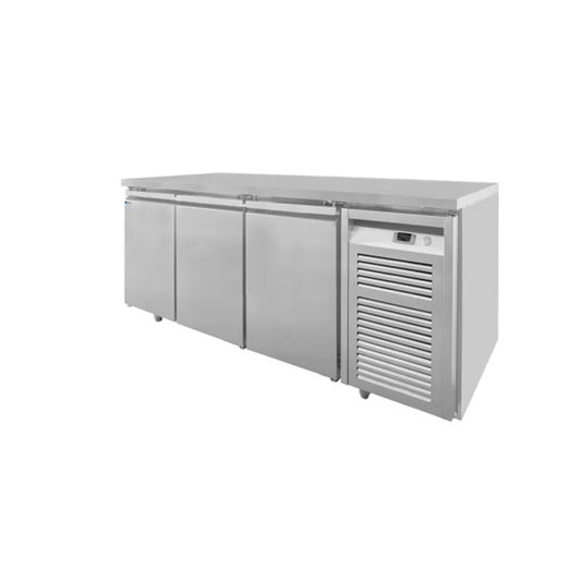 THS SOFUC-190 Commercial Under Counter 3 Doors Chiller, Stainless Steel, 540 Litres Net Capacity, 1 Year Warranty