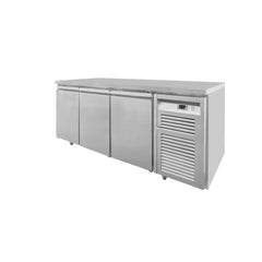 THS SOFUC-190 FE Commercial Under Counter 3 Doors Freezer, Stainless Steel, 540 Litres Net Capacity, 1 Year Waranty
