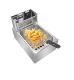 THS STF-89A Stainless Steel Heavy Duty Table Top Electric Operated Single Tank Fryer, Capacity 6L