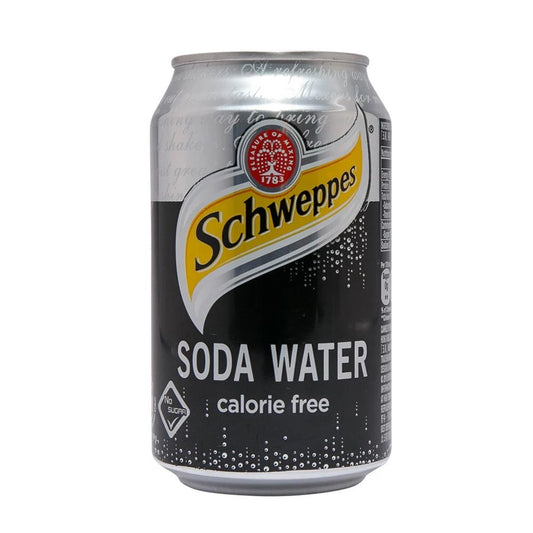 Schweppes Soda Water Can 330ml Pack of 24 Pcs