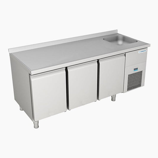 THS TAG370NTV Worktop Chiller 3 Doors With Sink
