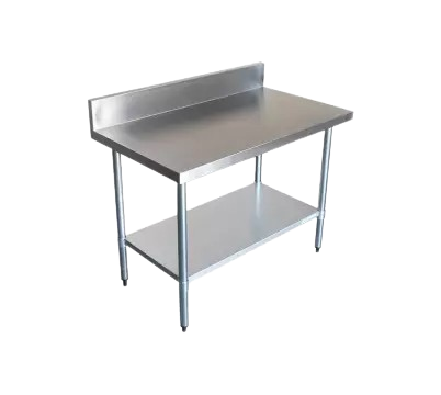 Arex TR715A Stainless Steel Work Table with Bottom Shelf and Rear Upstand, 150x70x85 cm