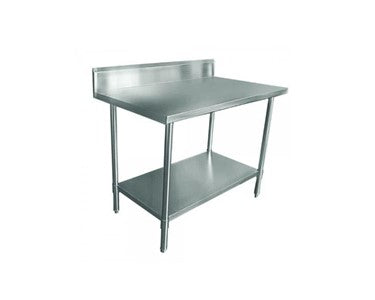 Arex TR720A Stainless Steel Work Table with Bottom Shelf and Rear Upstand, 20x70x85 cm