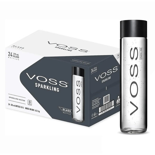 VOSS Sparkling Water 370ml, Pack of 24pcs