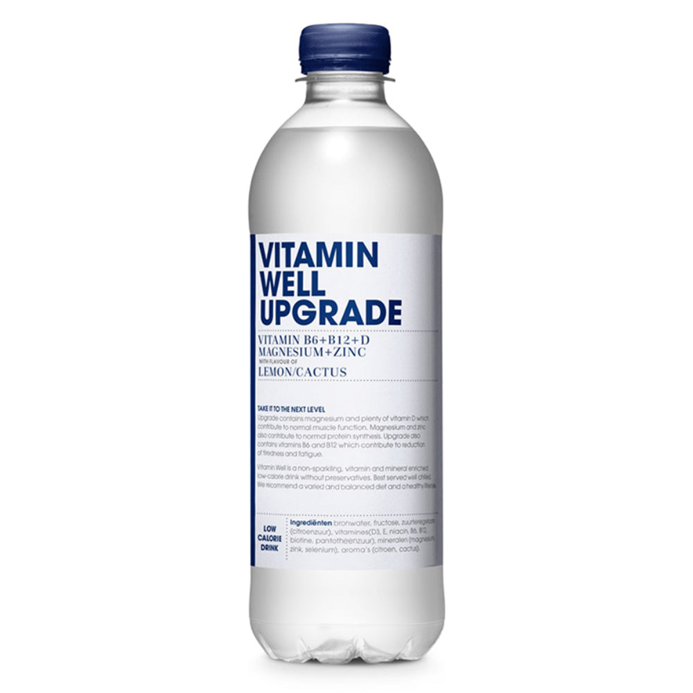Vitamin Well Upgrade Lemon/Cactus Vitamin B12 + D Magnesium + Zinc, 500ML, Pack of 12pcs