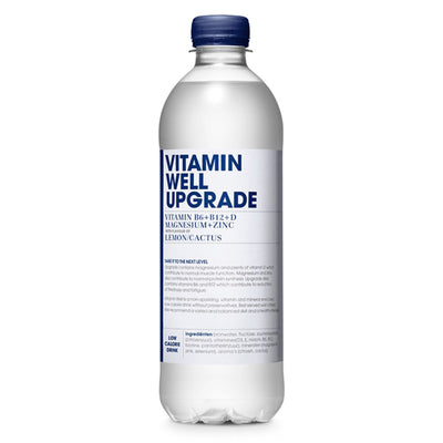 Vitamin Well Upgrade Lemon/Cactus Vitamin B12 + D Magnesium + Zinc, 500ML, Pack of 12pcs