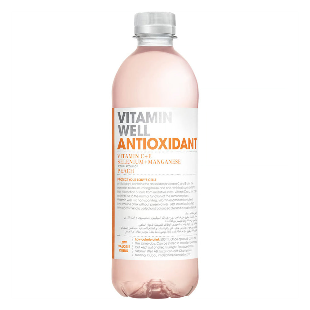 Vitamin Well Anti-Oxidant Peach Drink, 500 ml, Pack of 12pcs