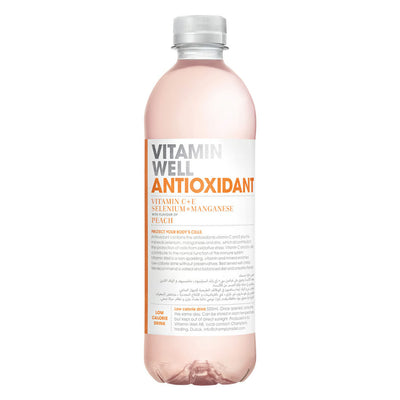Vitamin Well Anti-Oxidant Peach Drink, 500 ml, Pack of 12pcs