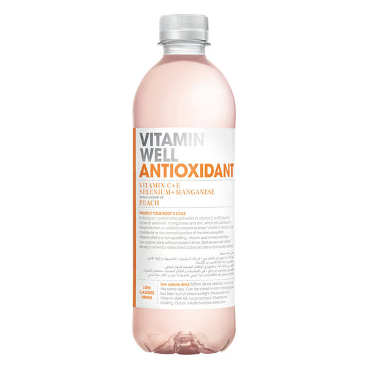 Vitamin Well Anti-Oxidant Peach Drink, 500 ml, Pack of 12pcs