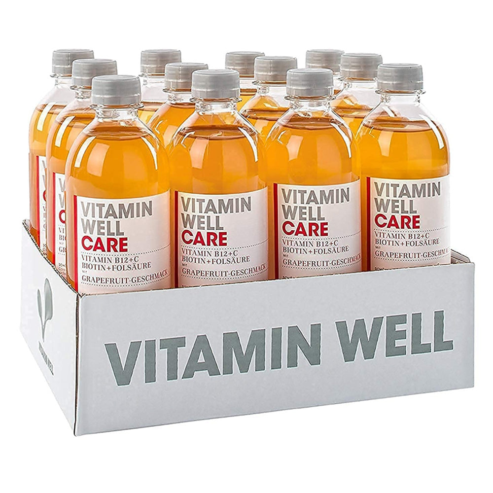 Vitamin Well Care Red Grapefruit Vitamin B12 + Zinc + Biotin + Folic Acid, 500ML, Pack of 12pcs