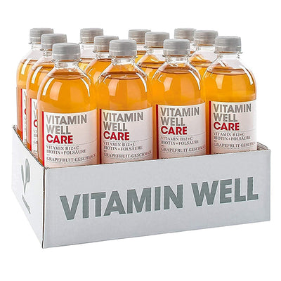 Vitamin Well Care Red Grapefruit Vitamin B12 + Zinc + Biotin + Folic Acid, 500ML, Pack of 12pcs