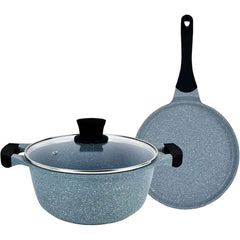 WINSOR WR80755 CAST ALUM. GRANITE N/S 3 PIECES SET - GREY COLOR