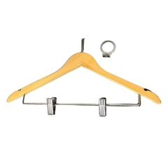Roomwell UK Anti Theft Female Wooden Hanger Natural Color