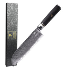 7" Santoku Knife 67 Layers Damascus Steel With Wooden Octagon Handle