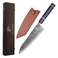 8" Chef Knife 67 Layers Damascus Super Steel With Octagon Handle